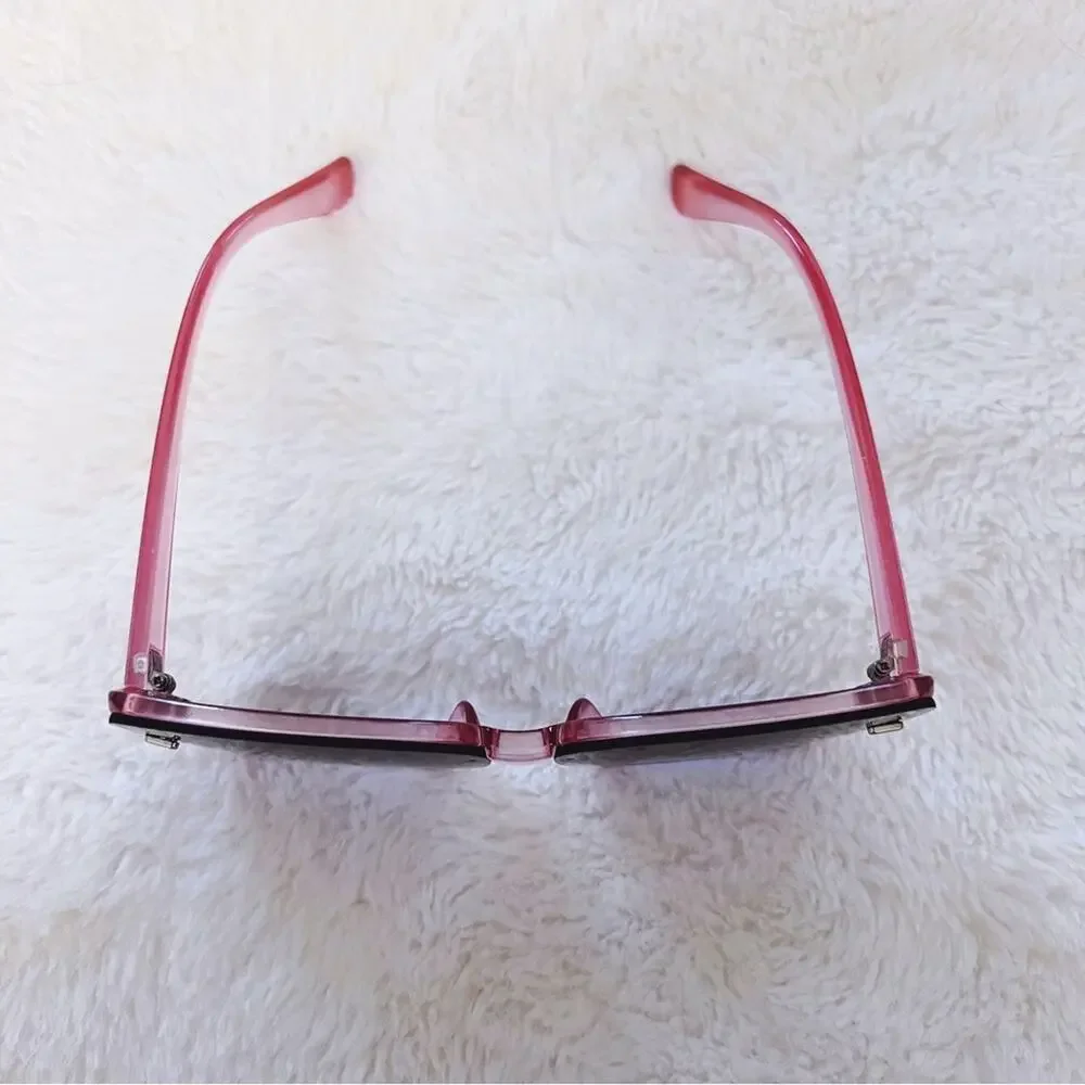 Giselle Black & Pink Oversized Cat Eye Sunglasses